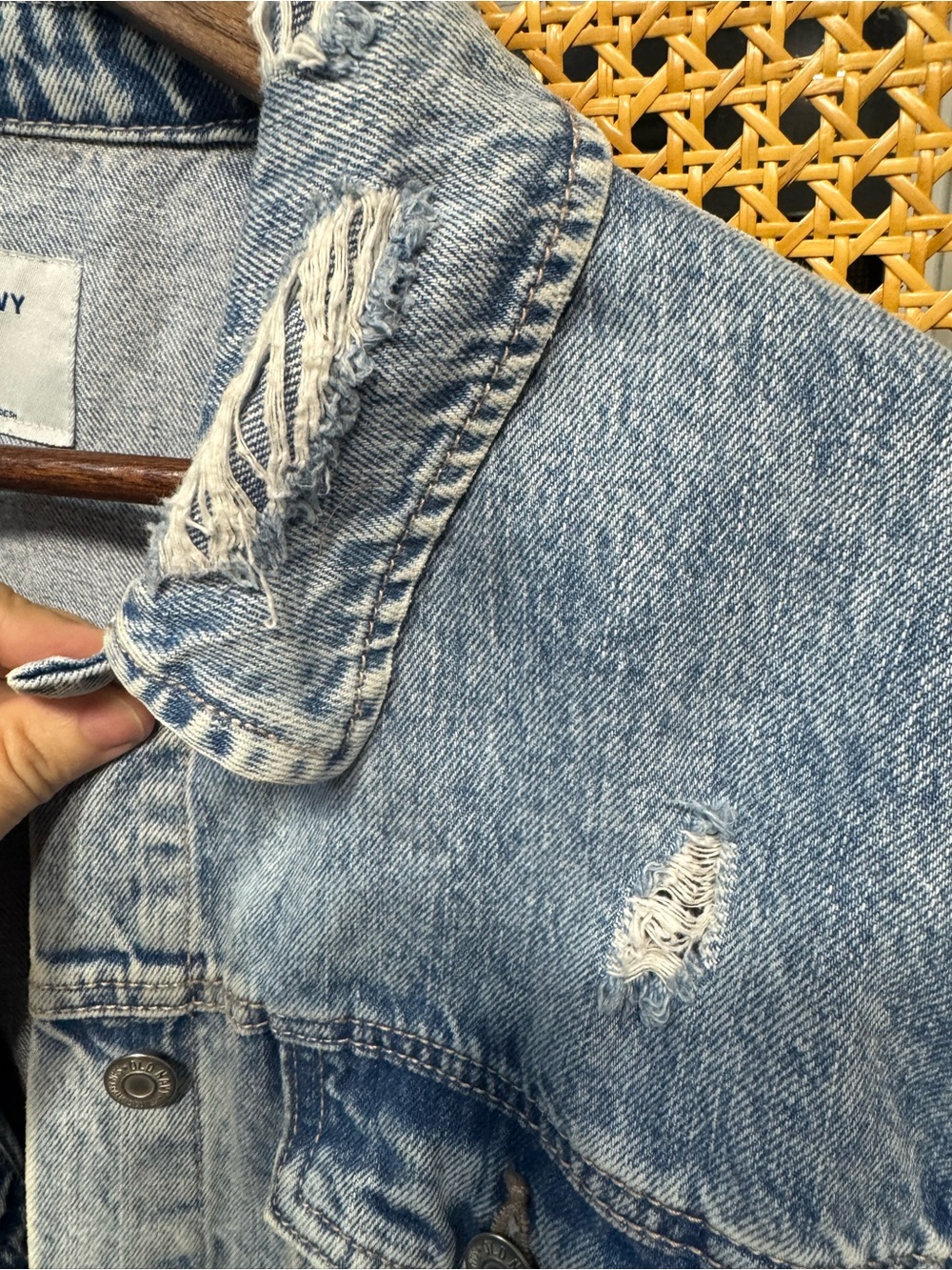 Old Navy Light Blue Denim Truck Jacket excellent pre-owned condition. - Picture 7 of 12
